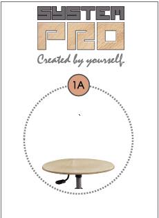 SYSTEM PRO LAB 1A  SITZFLÄCHE RUND, OHNE LEHNE ("HOCKER"-TYP) - SCHICHTHOLZ